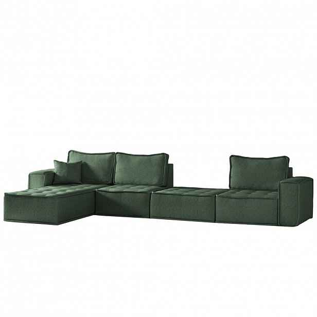 Kaiser Möbel MODULÁRNÍ ROHOVÁ SEDAČKA Bohoo XL Světle zelená Levá strana