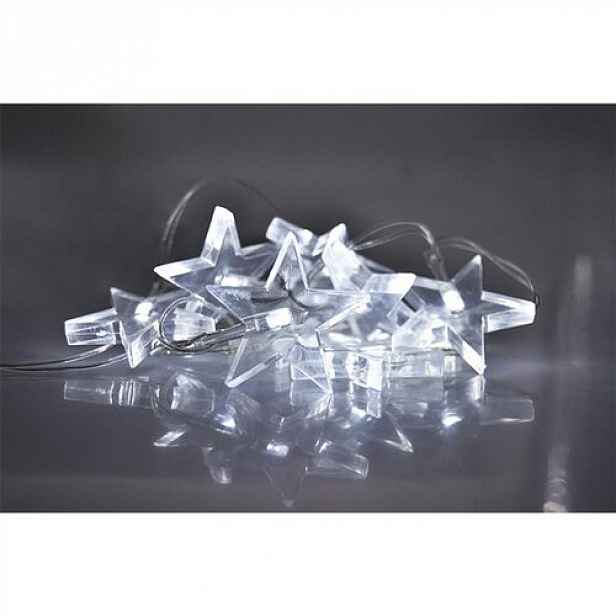Solight Světelný LED řetěz s 10 hvězdami, 1,5 m, bílá