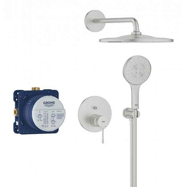 Sprchový systém Grohe Essence včetně podomítkového tělesa supersteel 25287DC0