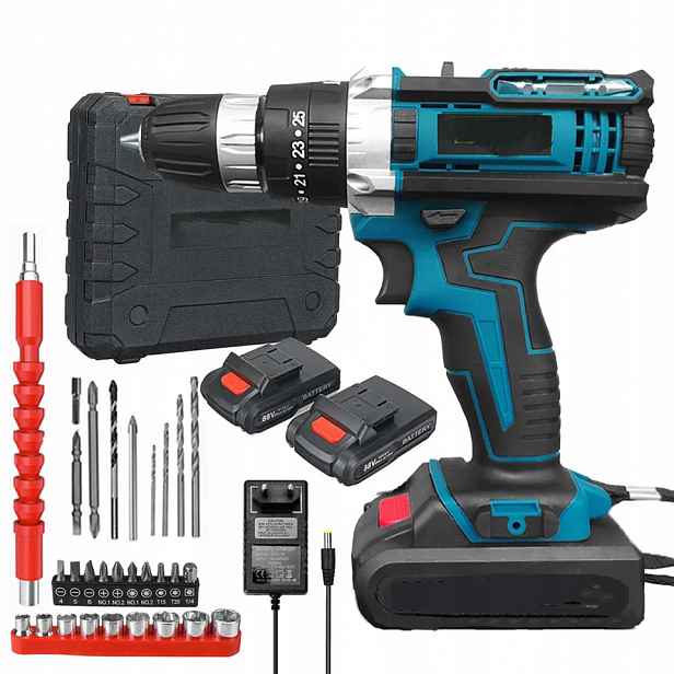 Úderová Aku Vrtačka 20V Li-Lon 2xAKU Set 20V 50N.m