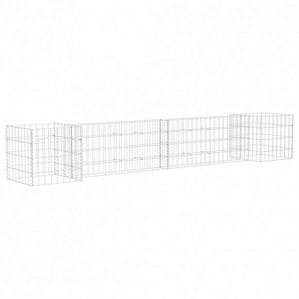 vidaXL Gabionový truhlík ve tvaru písmene H ocelový drát 260x40x40 cm
