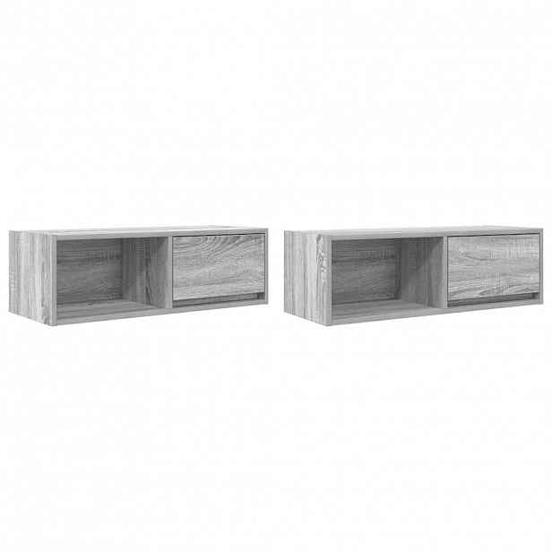 vidaXL TV skříňka šedá sonoma 80x31x25,5 cm kompozitní dřevo