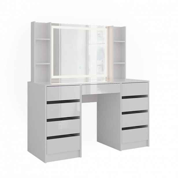Vicco TOALETNÍ STOLEK Sherry Bílá/bílý vysoký lesk 128.2 cm 7 dílů