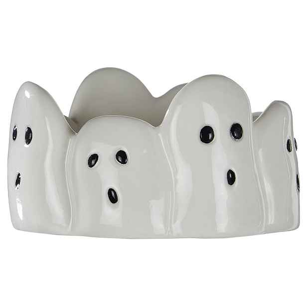 HALLOWEEN Svícen na sloupovou svíčku duchové