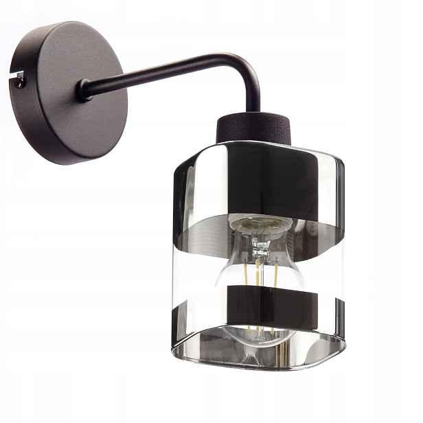 Nástěnné Svítidlo Lampa Skleněné Stínítko Chromované E27