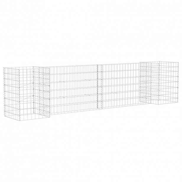 vidaXL Gabionový truhlík ve tvaru písmene H ocelový drát 260x40x60 cm