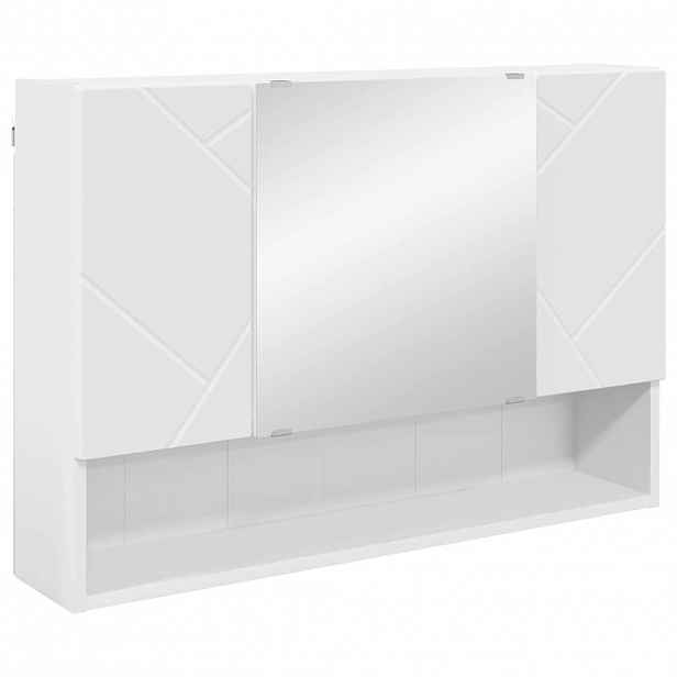 vidaXL Zrcadlová skříň Bílá 80 x 17 x 55 cm Kompozitní dřevo