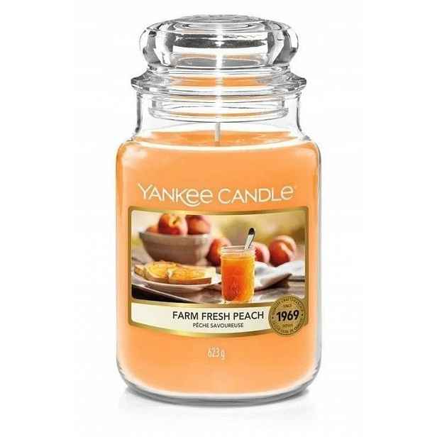 Yankee Candle vonná svíčka Classic ve skle velká Farm Fresh Peach 623 g