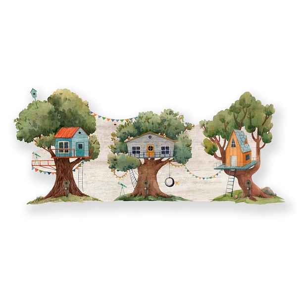 Zelený dětský nástěnný věšák Tree House - Little Nice Things