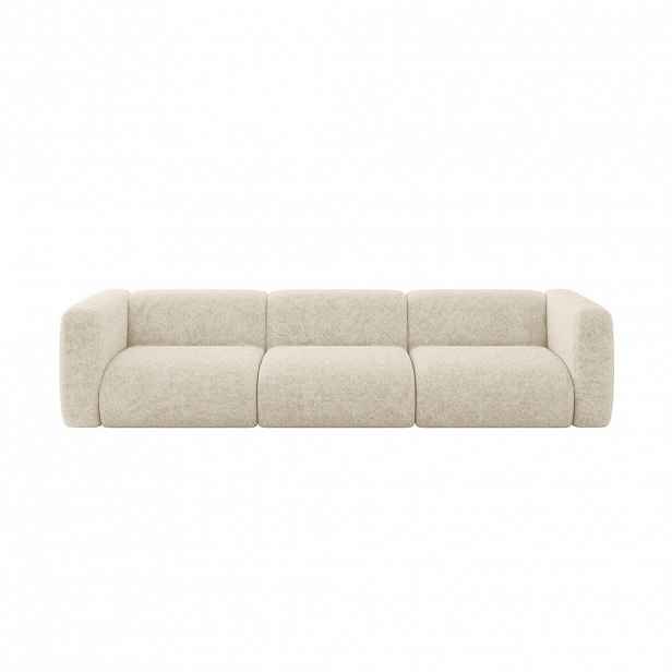 ALTDECOR MODULÁRNÍ pohovka MIRA-S2, 3místná, 319 × 89 × 70 cm, krémová, velur