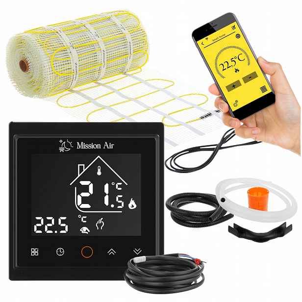 Set podlahového vytápění podlahy vyhřívací podložka MA-160W/m² 9m² WiFi