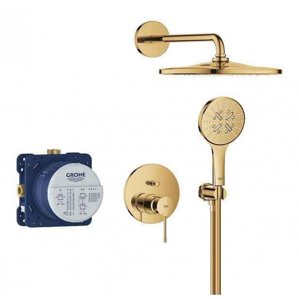 Sprchový systém Grohe Essence včetně podomítkového tělesa Cool Sunrise 25287GL0