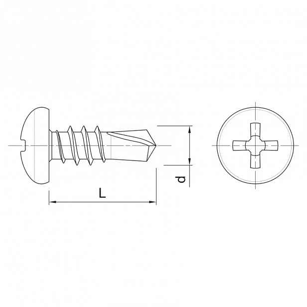 Šroub samovrtný 3,5x9,5mm (200ks)