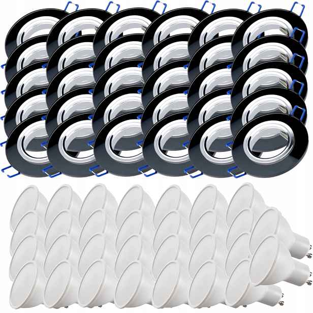 30x Skleněná Stropní Lampa Zapuštěná Do Stropu Křišťál 3W Led Žárovky