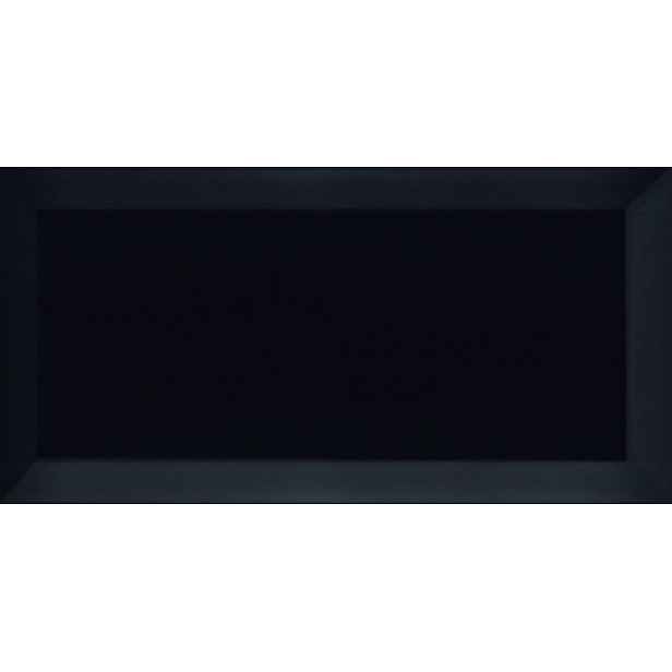 Obklad Ribesalbes Chic Colors negro bisel 7,5x15 cm lesk CHICC1971