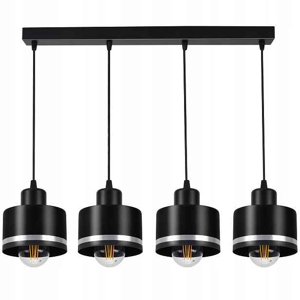 Kovová lampa Stropní Svítidlo Stropní lustr s páskem