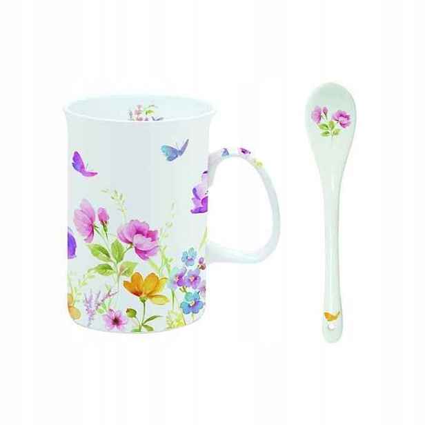 Porcelánové Hrnečky Luční květiny Fleurs des Champs Lžičky hrnek x 2 ks