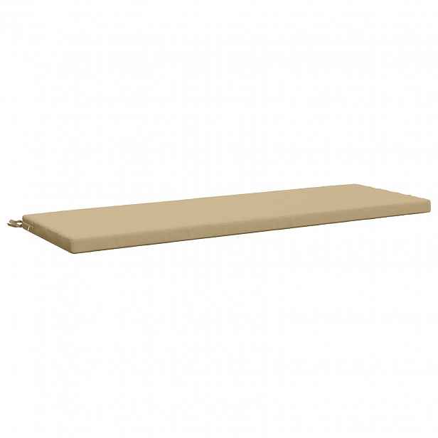 vidaXL Polštář na lavici SOEST 100% polyester Béžová 140 x 50 x 5 cm