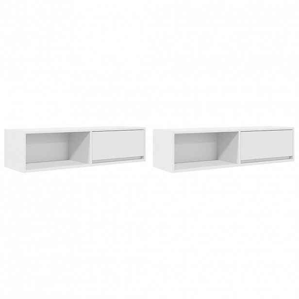 vidaXL TV skříňky 2 ks Bílá 100x31x25,5 cm Dřevěná konstrukce