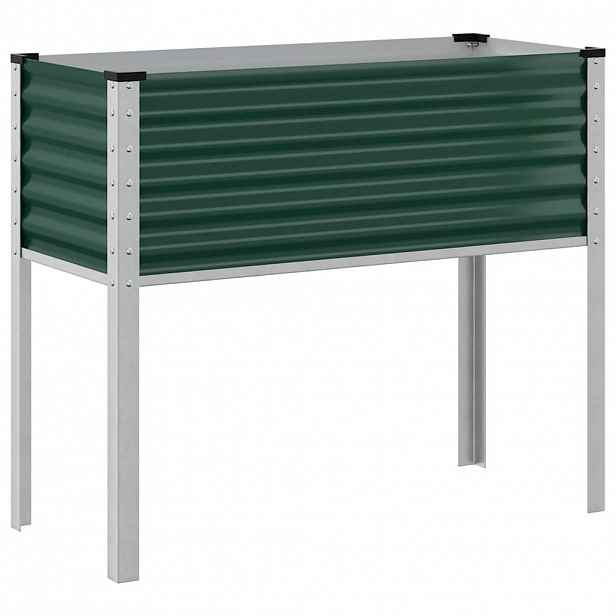 vidaXL Zahradní květináč zelený 100 x 45 x 90 cm ocelový