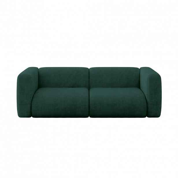 ALTDECOR MODULÁRNÍ pohovka MIRA-S1, 2místná, 228 × 89 × 70 cm, zelená, velur