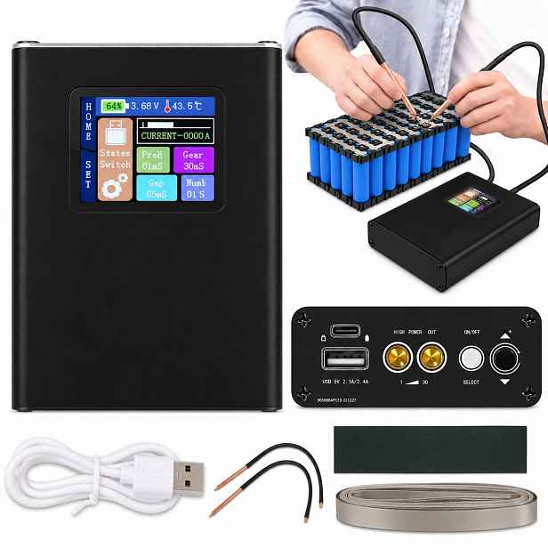 Mini Bodová Svařovací Svářečka LCD 5000 Mah Přenosná Pro Diy Články