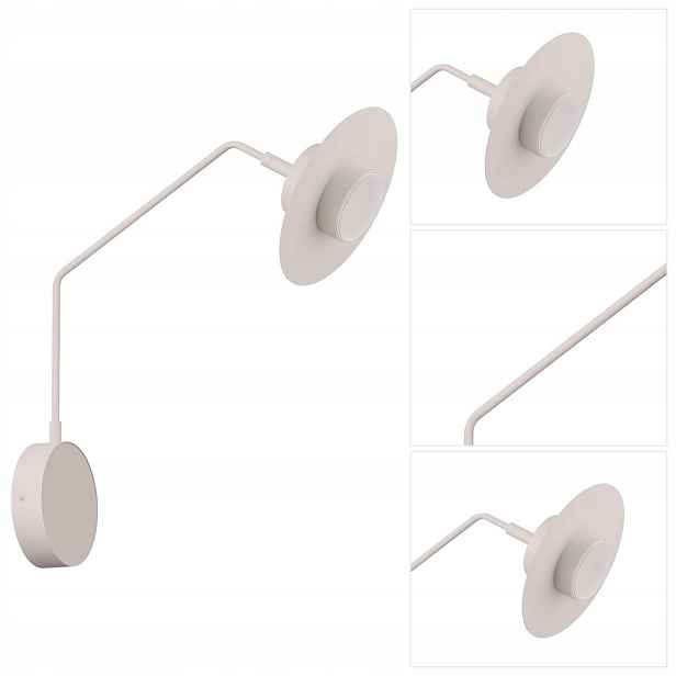Béžové nástěnné svítidlo Charlie na výložníku, moderní, nad zrcadlem Sigma Lighting