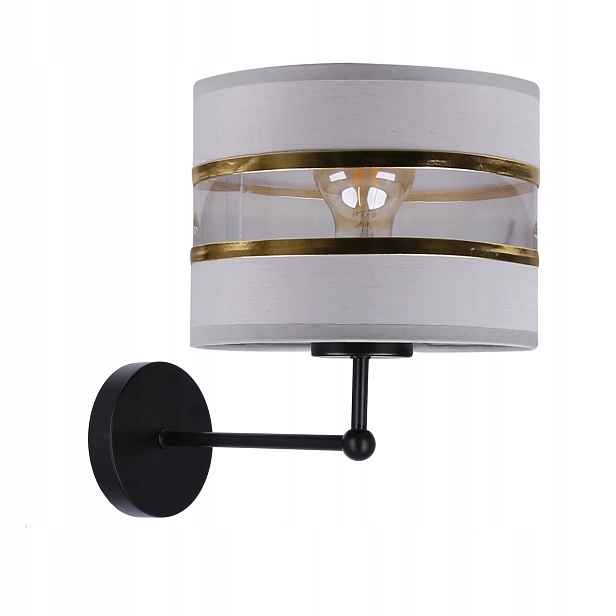 Candellux Andy nástěnná lampa černá bílá, zlaté proužky 1xE27 40W IP20