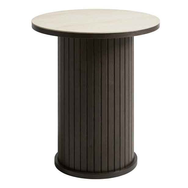 Kulatý odkládací stolek s keramickou deskou ø 50 cm Enna – Unique Furniture