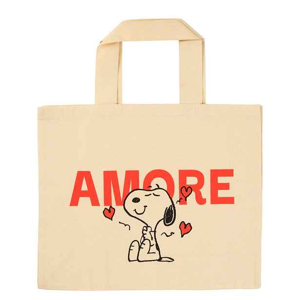 PEANUTS Taška bavlněná velká "Amore"