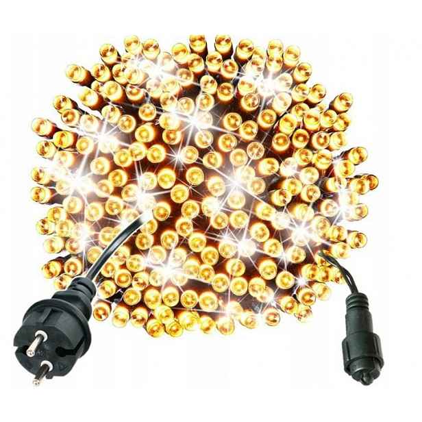 Silné Vánoční Osvětlení Na Stromeček 300LED Venkovní Vnitřní Pevné Flash Teplé