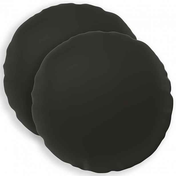vidaXL Povlak na polštář 2 pcs HEERLEN Černá Ø 50 cm Polyester