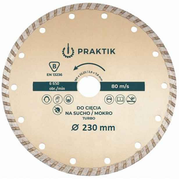 1x Diamantový Kotouč Turbo 230x22,23 mm