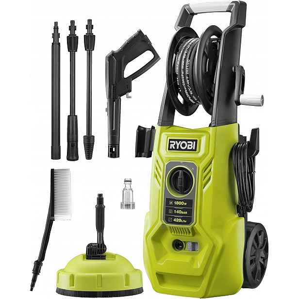 Elektrická Tlaková Myčka 1800W 140BAR 420L/H Hadice 6M Nástavce Kartáč