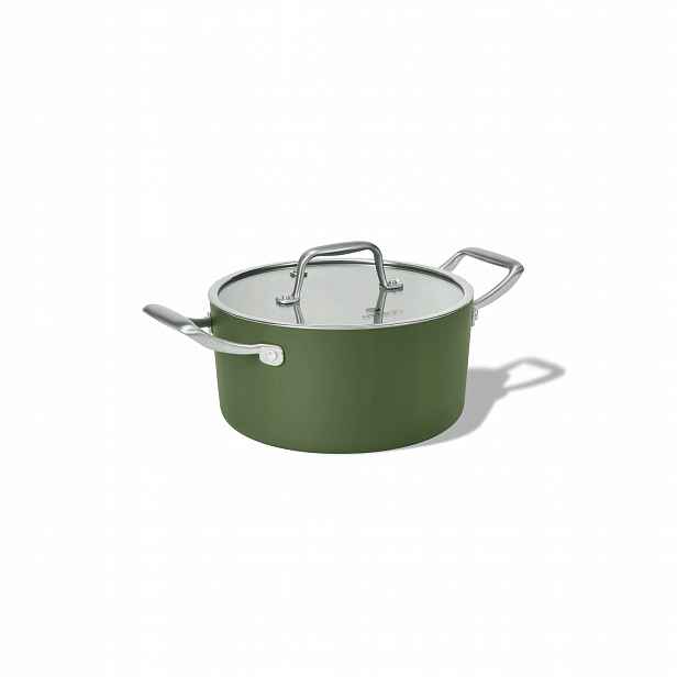 Elmich Nepřilnavý keramický hrnec Vital Ø 18 cm (2L) olivově zelená