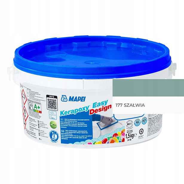 Mapei Epoxidová Spárovací Hmota Kerapoxy Easy Design 1,5 kg Kyselinovzdorná 177 Šalvěj