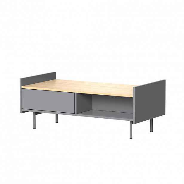 Vicco KONFERENČNÍ STŮL Velina Šedá 100 x 50 cm se 2 zásuvkami