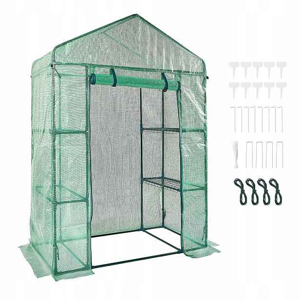 Mini zahradní skleník Foliový tunel Zahrada Terasa Balkon 141x74,5x205 cm