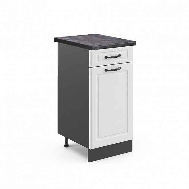 Vicco SPODNÍ SKŘÍŇKA KUCHYŇSKÉ LINKY R-Line Bílý venkovský dům 40 cm , PD Antracit