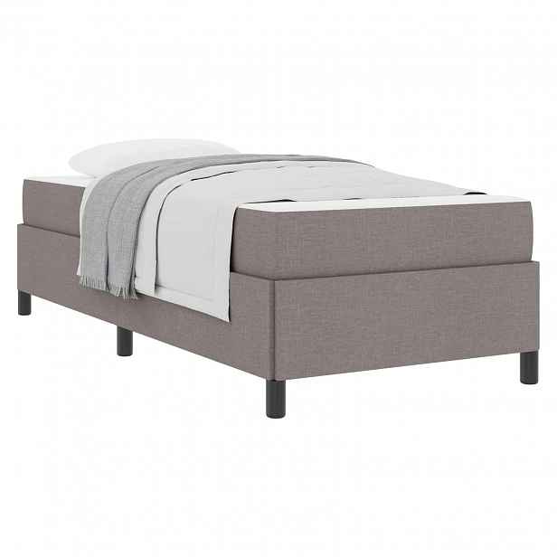 vidaXL Postel s boxspringem Taupe 90 x 190 cm textil
