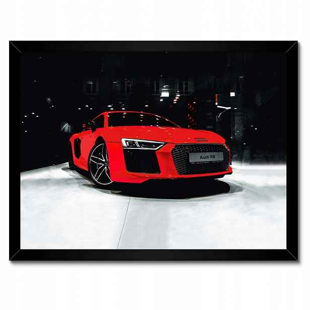 Plakáty v rámu 40x30 Červené Audi Audica R8