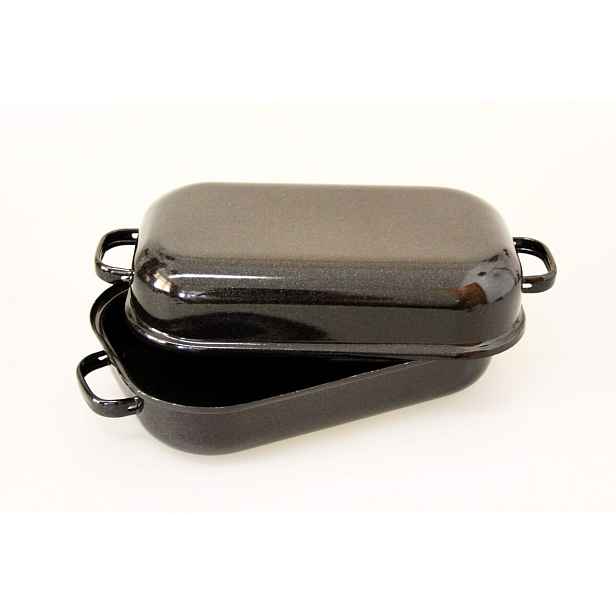 BELIS - Dvoupekáč černý s pihou 25cm 2l
