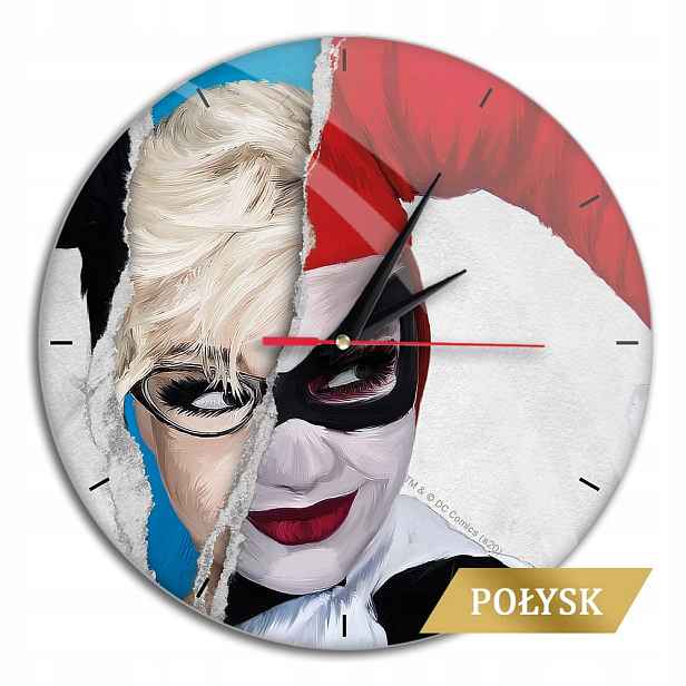 Nástěnné hodiny závěsné 30,5 cm tiché Harley Quinn