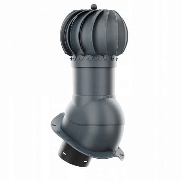 Rotační krb Rotoline pro plechovou střešní krytinu N fi 150 mm kulatý, antracitový