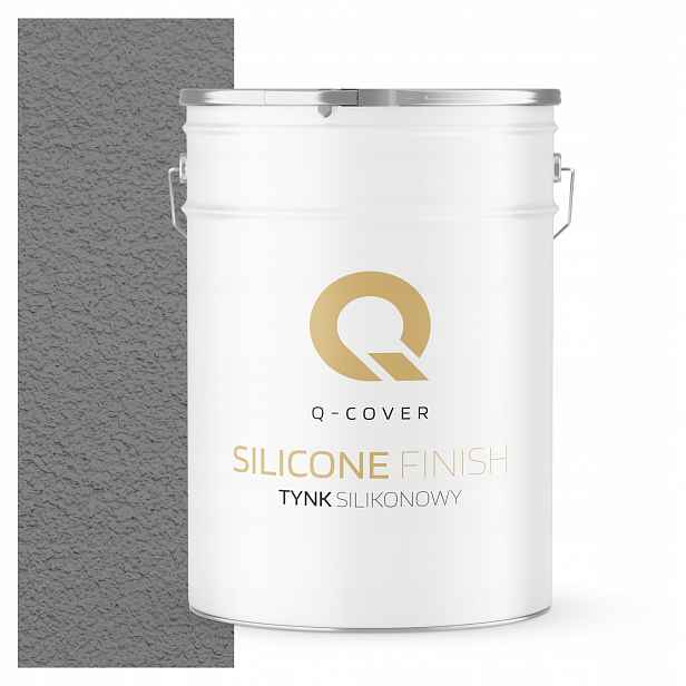 Silikonová Fasádní Omítka Šedá Ocelová F265 Beránek 25 Kg Granulace 2.0 mm