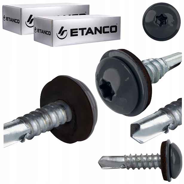 Šrouby do kovu Torx 5 mm 5,5x25 mm Ral 7016 500 ks Etanco GT5 Ph Z14