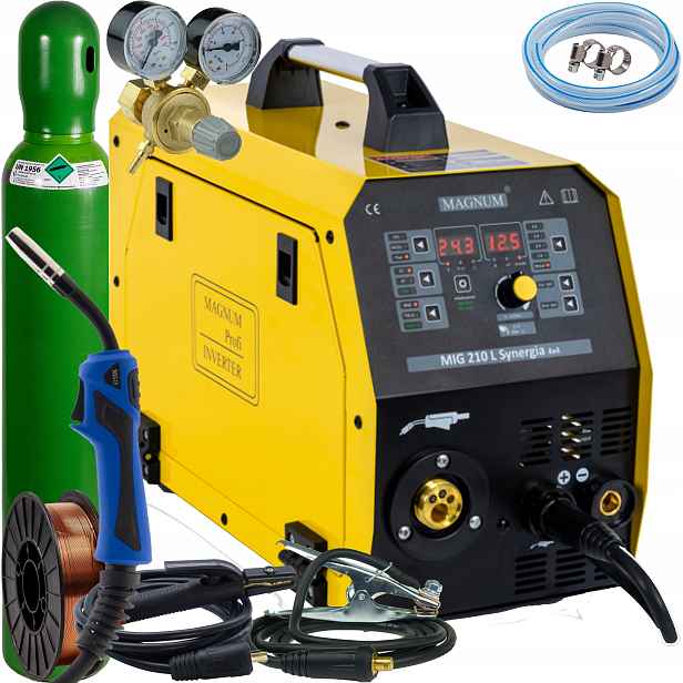 Svařovací stroj Magnum Mig 210L Synergia 4x4 Migmag Mma Tig Flux 200A 230V SET4