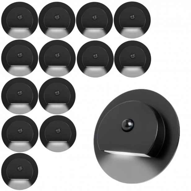 14 X Led Schodišťová Lampička Na Schody 230 V, Senzor Pohybu Soumraku