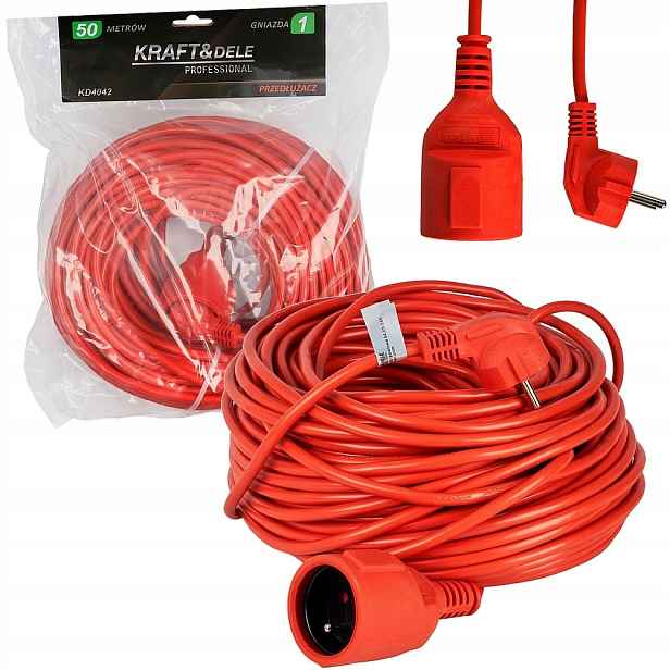Prodlužovací Kabel 3-žilový 50 m pro zahradu, sekačku, stavební lampy