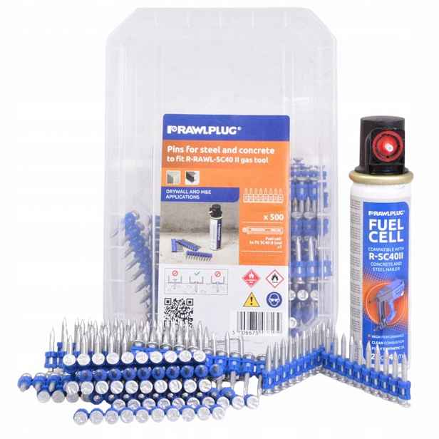 Rawlplug Hřebíky Na Ocel A Betonu 22 mm 500 ks 1 Plyn Pro Osazovač
